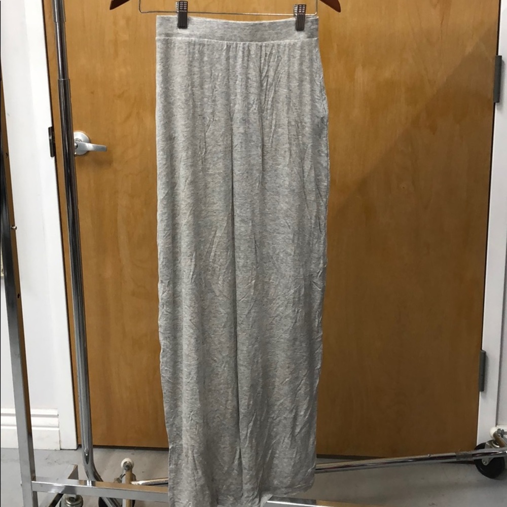 Long heather gray maxi skirt